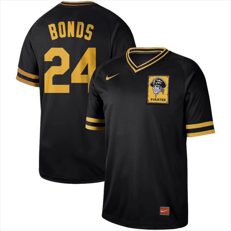 2019 Men MLB Pittsburgh Pirates #24 Bonds black Nike Cooperstown Collection Jerseys